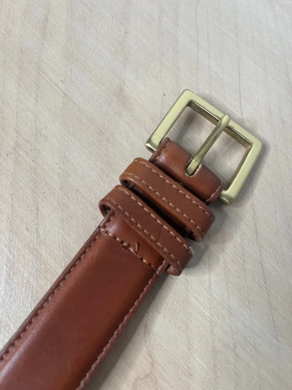 Coach British Tan Leather Belt with Brass Buckle Size 32
